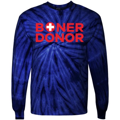 Funny Boner Donor Outfit Tie-Dye Long Sleeve Shirt