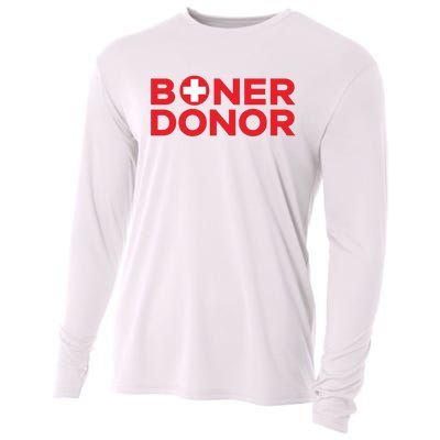 Funny Boner Donor Outfit Cooling Performance Long Sleeve Crew