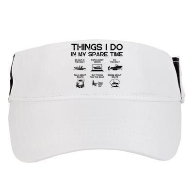 Funny Boat Dad In My Spare Time Boating Adult Drive Performance Visor