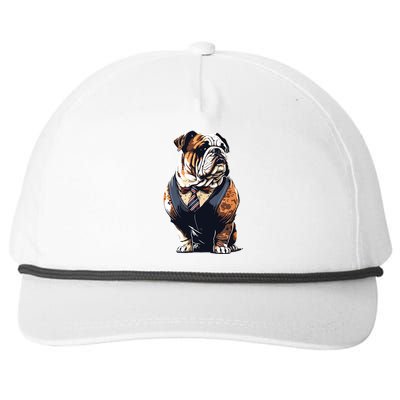 Funny Bulldog Dog Snapback Five-Panel Rope Hat