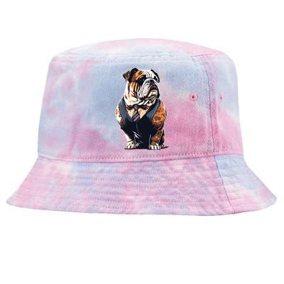 Funny Bulldog Dog Tie-Dyed Bucket Hat