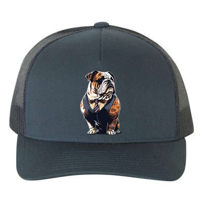 Funny Bulldog Dog Yupoong Adult 5-Panel Trucker Hat