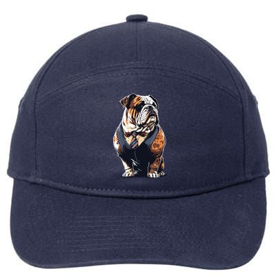 Funny Bulldog Dog 7-Panel Snapback Hat