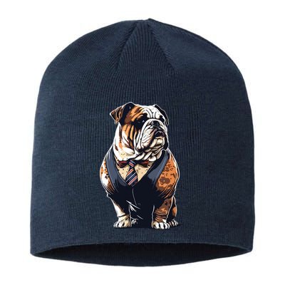 Funny Bulldog Dog Sustainable Beanie