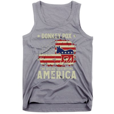 Funny Biden Donkey Pox The Disease Destroying America Back Tank Top