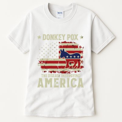 Funny Biden Donkey Pox The Disease Destroying America Back Tall T-Shirt