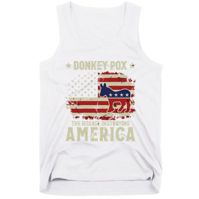 Funny Biden Donkey Pox The Disease Destroying America Back Tank Top