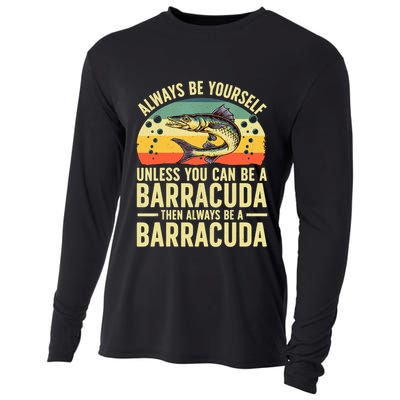 Funny Barracuda Design For Men Women Barracuda Fish Lovers Cooling Performance Long Sleeve Crew
