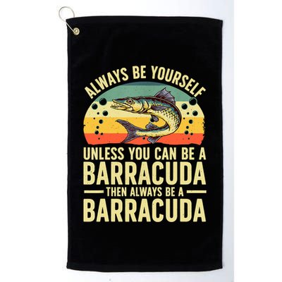 Funny Barracuda Design For Men Women Barracuda Fish Lovers Golf Towel