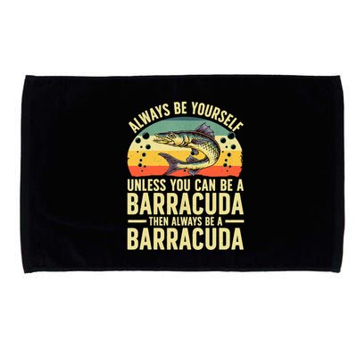 Funny Barracuda Design For Men Women Barracuda Fish Lovers Microfiber Hand Towel