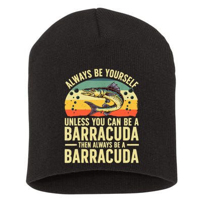 Funny Barracuda Design For Men Women Barracuda Fish Lovers Short Acrylic Beanie
