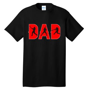 Funny Baseball Dad For Family Matching Father's Day Tall T-Shirt