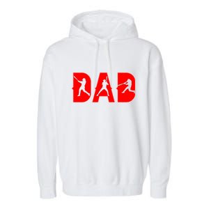 Funny Baseball Dad For Family Matching Father's Day Garment-Dyed Fleece Hoodie