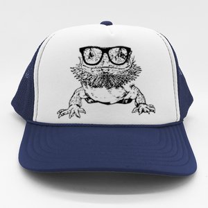 Funny Bearded Dragon Cute Reptile Lizard Nerdy Glass Animal Trucker Hat