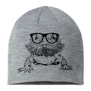 Funny Bearded Dragon Cute Reptile Lizard Nerdy Glass Animal Sustainable Beanie