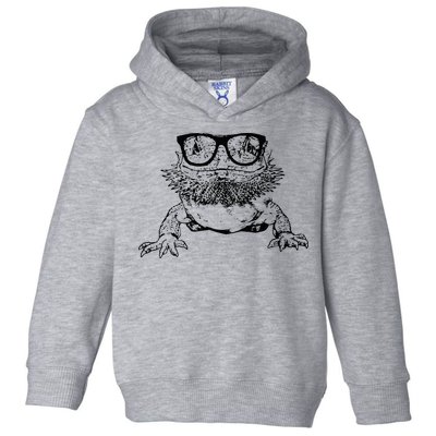 Funny Bearded Dragon Cute Reptile Lizard Nerdy Glass Animal Toddler Hoodie