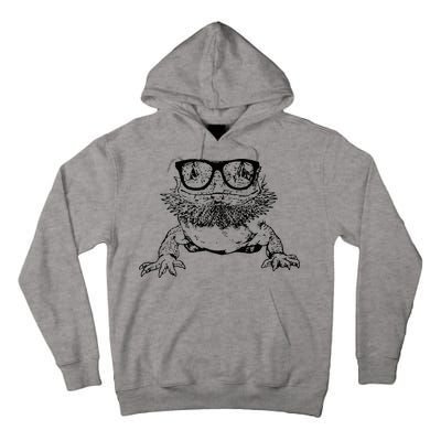 Funny Bearded Dragon Cute Reptile Lizard Nerdy Glass Animal Tall Hoodie