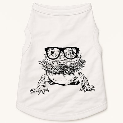 Funny Bearded Dragon Cute Reptile Lizard Nerdy Glass Animal Doggie Tank
