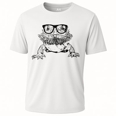 Funny Bearded Dragon Cute Reptile Lizard Nerdy Glass Animal Cooling Performance Crew T-Shirt
