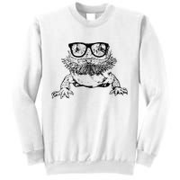 Funny Bearded Dragon Cute Reptile Lizard Nerdy Glass Animal Sweatshirt