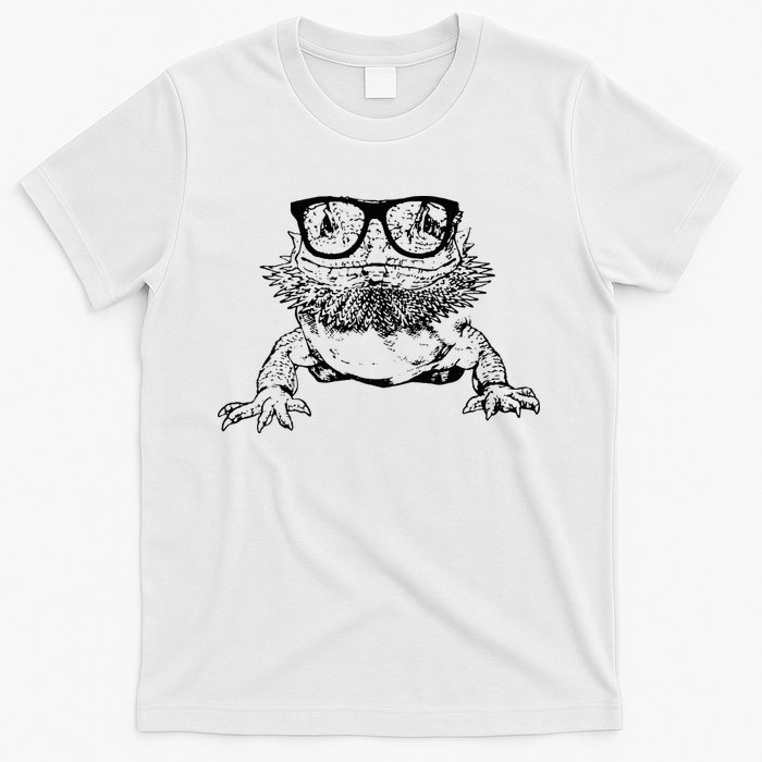 Funny Bearded Dragon Cute Reptile Lizard Nerdy Glass Animal T-Shirt