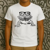 Funny Bearded Dragon Cute Reptile Lizard Nerdy Glass Animal T-Shirt
