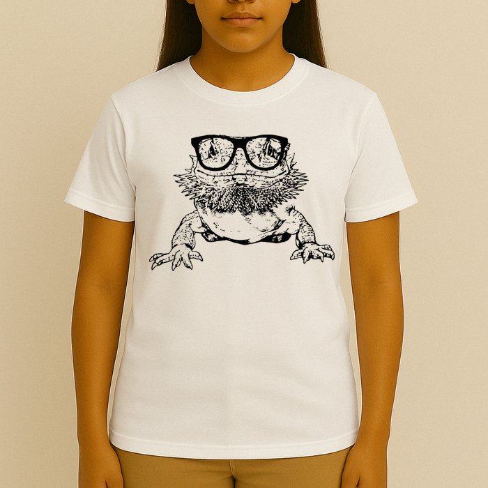 Funny Bearded Dragon Cute Reptile Lizard Nerdy Glass Animal T-Shirt