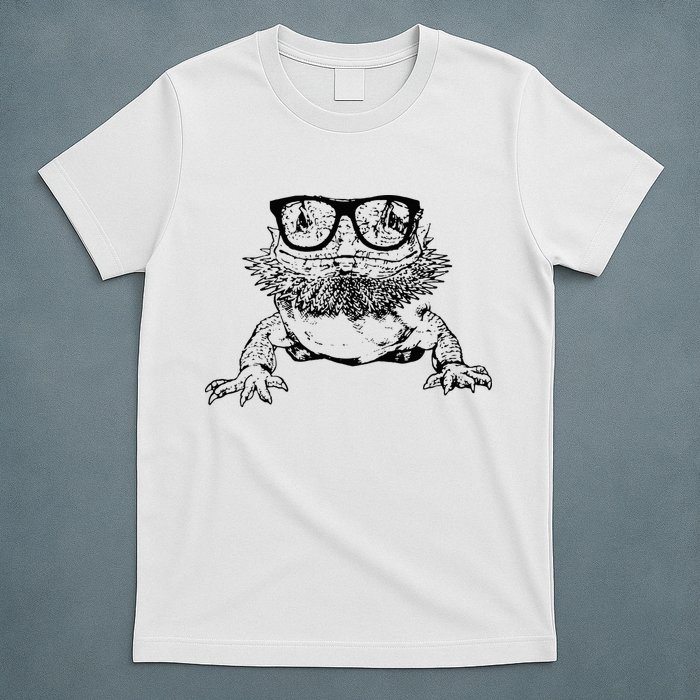 Funny Bearded Dragon Cute Reptile Lizard Nerdy Glass Animal T-Shirt