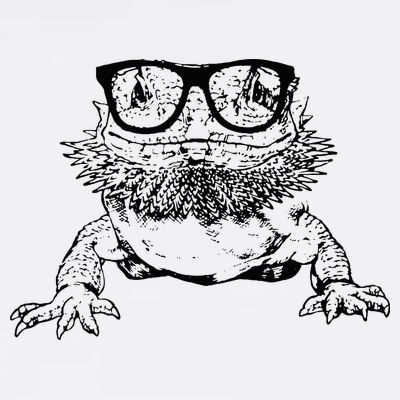 Funny Bearded Dragon Cute Reptile Lizard Nerdy Glass Animal T-Shirt