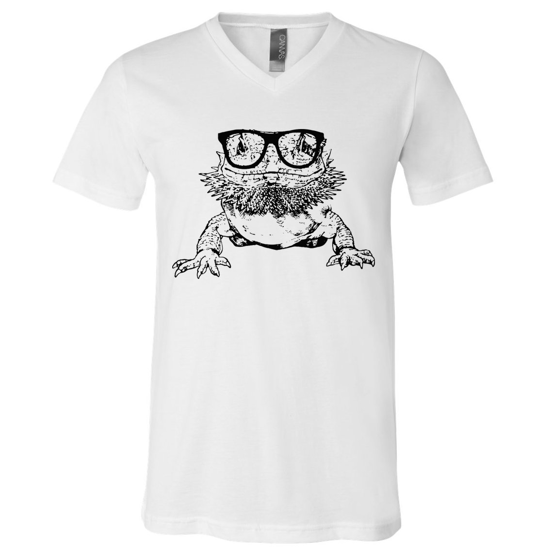 Funny Bearded Dragon Cute Reptile Lizard Nerdy Glass Animal V-Neck T-Shirt