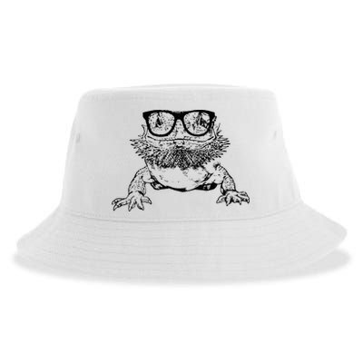 Funny Bearded Dragon Cute Reptile Lizard Nerdy Glass Animal Sustainable Bucket Hat