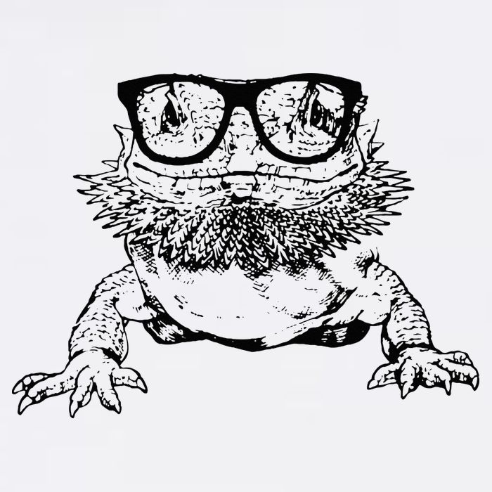 Funny Bearded Dragon Cute Reptile Lizard Nerdy Glass Animal Bucket Hat