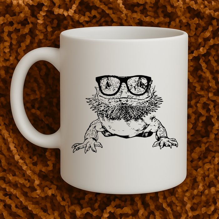 Funny Bearded Dragon Cute Reptile Lizard Nerdy Glass Animal Mug