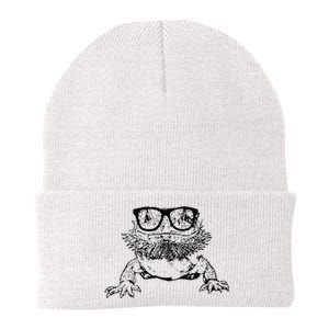 Funny Bearded Dragon Cute Reptile Lizard Nerdy Glass Animal Knit Cap Winter Beanie