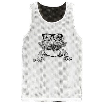 Funny Bearded Dragon Cute Reptile Lizard Nerdy Glass Animal Mesh Reversible Basketball Jersey Tank