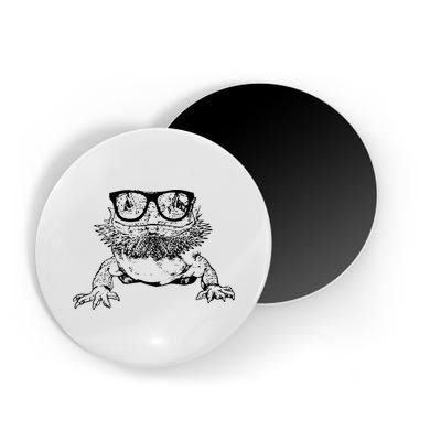 Funny Bearded Dragon Cute Reptile Lizard Nerdy Glass Animal Magnet