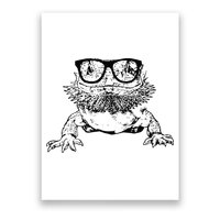 Funny Bearded Dragon Cute Reptile Lizard Nerdy Glass Animal Poster