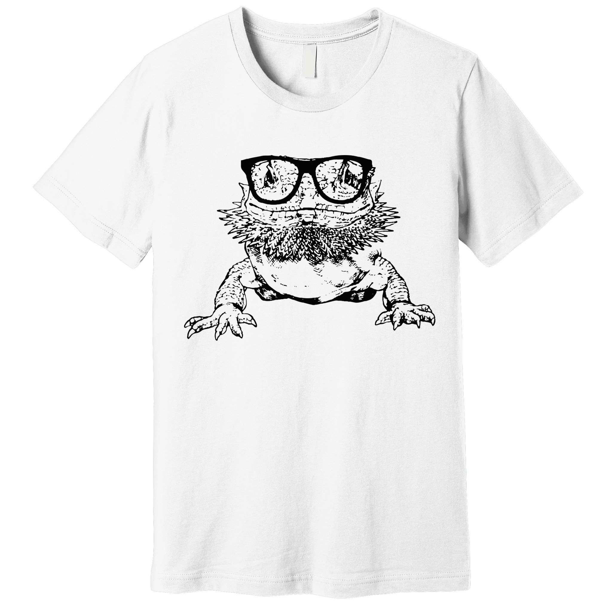 Funny Bearded Dragon Cute Reptile Lizard Nerdy Glass Animal Premium T-Shirt