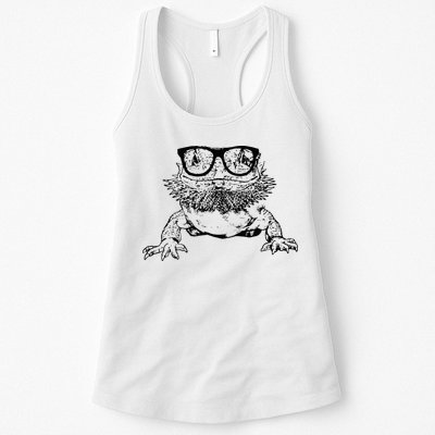 Funny Bearded Dragon Cute Reptile Lizard Nerdy Glass Animal Womens Tank Top