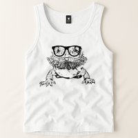 Funny Bearded Dragon Cute Reptile Lizard Nerdy Glass Animal Tank Top