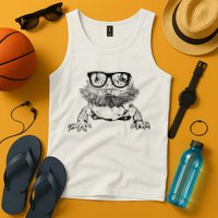 Funny Bearded Dragon Cute Reptile Lizard Nerdy Glass Animal Tank Top