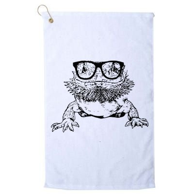 Funny Bearded Dragon Cute Reptile Lizard Nerdy Glass Animal Golf Towel