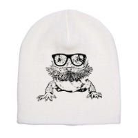 Funny Bearded Dragon Cute Reptile Lizard Nerdy Glass Animal Short Acrylic Beanie