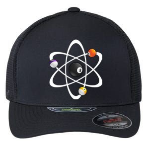 Funny Billiard Designs Science Lover Atom Ball Great Gift Flexfit Unipanel Trucker Cap