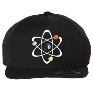 Funny Billiard Designs Science Lover Atom Ball Great Gift Wool Snapback Cap