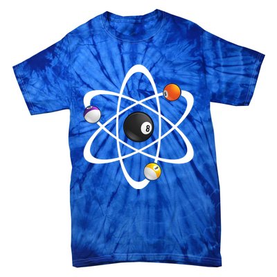 Funny Billiard Designs Science Lover Atom Ball Great Gift Tie-Dye T-Shirt