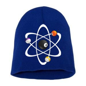 Funny Billiard Designs Science Lover Atom Ball Great Gift Short Acrylic Beanie