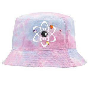 Funny Billiard Designs Science Lover Atom Ball Great Gift Tie-Dyed Bucket Hat