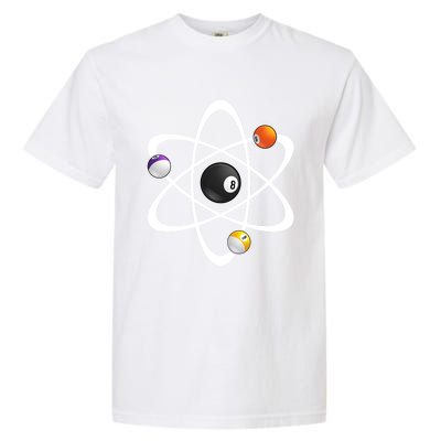 Funny Billiard Designs Science Lover Atom Ball Great Gift Garment-Dyed Heavyweight T-Shirt