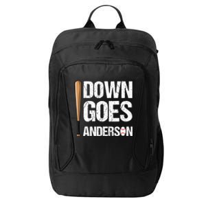 FUNNY BASEBALL DOWN GOES ANDERSON City Backpack